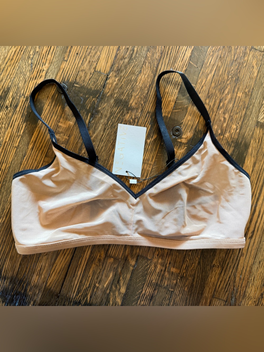 Negative — Stevie Non-Wire Bra — Buff + Black — size 3 — NWT - Picture 5 of 10